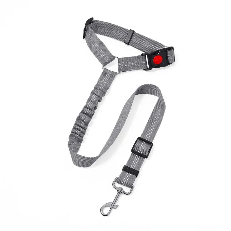 2-In-1 Dog Car Seat Belt Adjustable Reflective Pet Safety Seat Belt Dog Collar Accessories for Large Medium Small Dogs