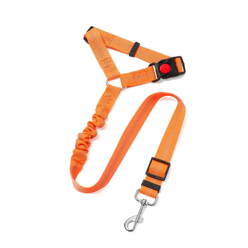 2-In-1 Dog Car Seat Belt Adjustable Reflective Pet Safety Seat Belt Dog Collar Accessories for Large Medium Small Dogs