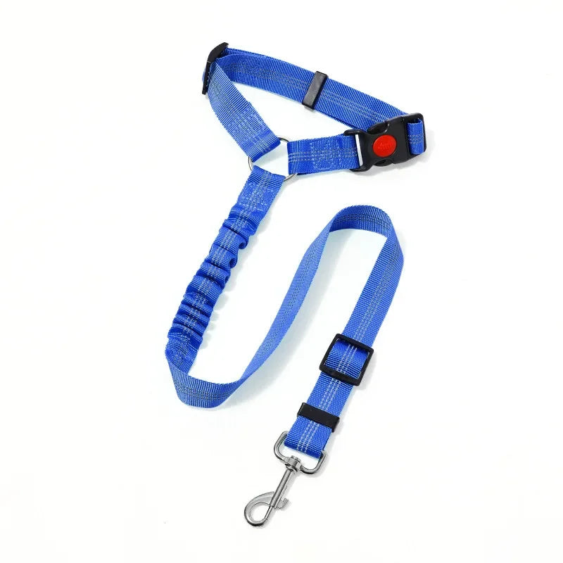 2-In-1 Dog Car Seat Belt Adjustable Reflective Pet Safety Seat Belt Dog Collar Accessories for Large Medium Small Dogs