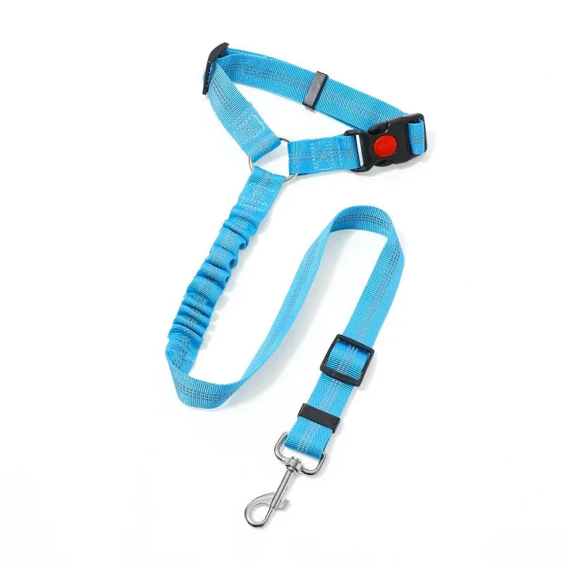 2-In-1 Dog Car Seat Belt Adjustable Reflective Pet Safety Seat Belt Dog Collar Accessories for Large Medium Small Dogs