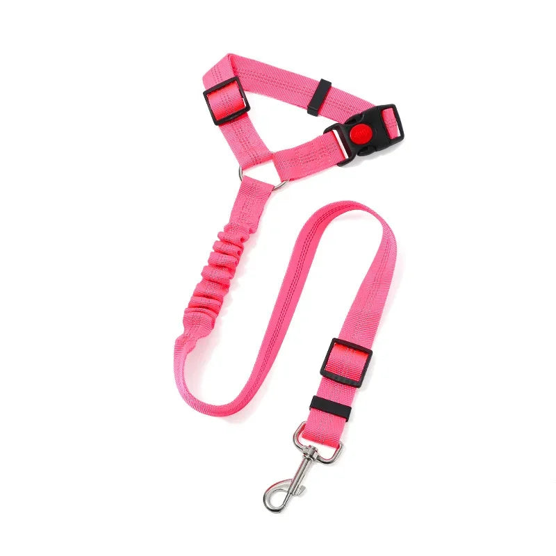 2-In-1 Dog Car Seat Belt Adjustable Reflective Pet Safety Seat Belt Dog Collar Accessories for Large Medium Small Dogs