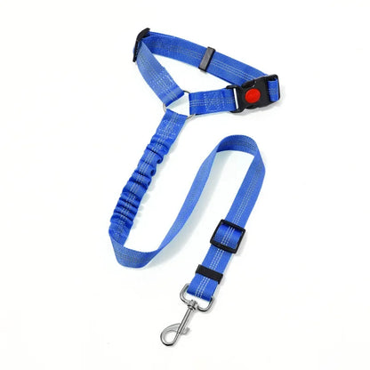 2-In-1 Dog Car Seat Belt Adjustable Reflective Pet Safety Seat Belt Dog Collar Accessories for Large Medium Small Dogs
